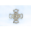 Vintage Rhinestone Maltese Cross Brooch
