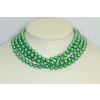 Vintage Green Pearl 60" Necklace