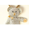 Huge Teddy Bear Crystal Pendant Necklace