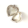 Vintage Sterling Silver Engraved Heart Locket Necklace