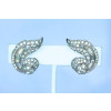 Boucher Rhinestone Clip Earrings