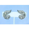 Boucher Rhinestone Clip Earrings