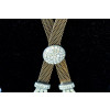Art Deco Blue Glass Lariat Necklace 