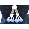 Art Deco Blue Glass Lariat Necklace 