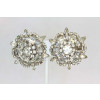 Vintage Rhinestone Round Clip Earrings