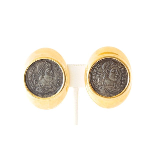 Ciner Coin Clip Earrings